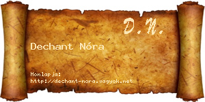 Dechant Nóra névjegykártya